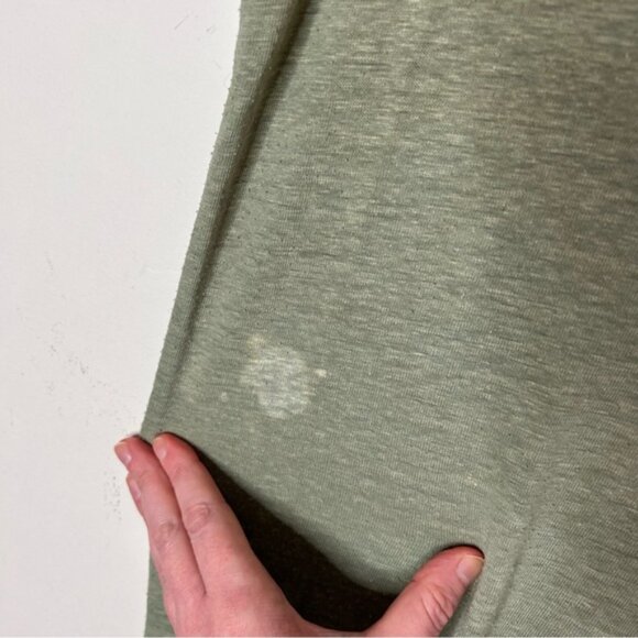 AERIE Midi Tank Dress Linen blend sleeveless Sage Green High Low hem Size S - Picture 11 of 15